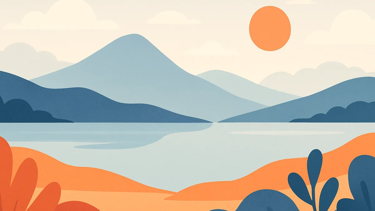 Paesaggio dai colori naturali ed equilibrati, esempio di delicatezza contro gli eccessi